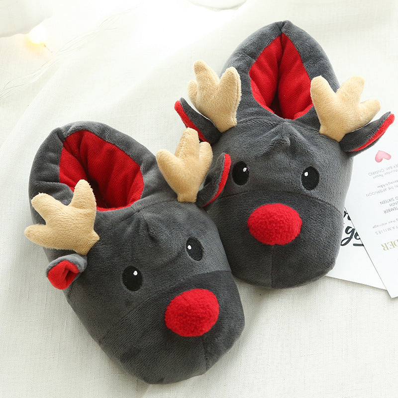 Christmas Shoes Cute Elk Home Slippers - 𝓢𝓱𝓸𝓹𝓵𝓮𝓬𝔂