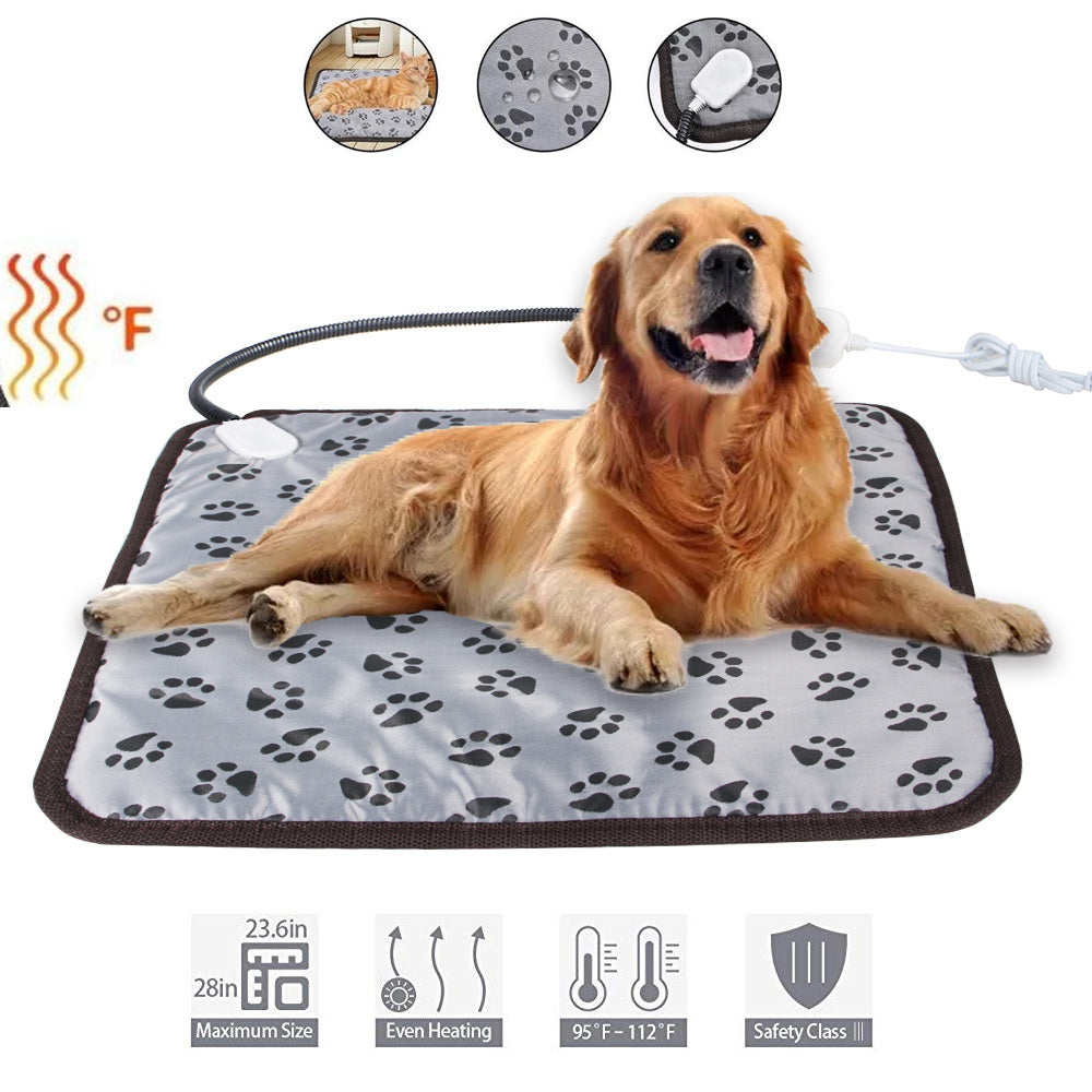 Pet Heating Pad For Dog Cat Heat Mat Indoor Electric Waterproof Dog Heated Pad With Chew Resistant Cord Winter Pet Blanket Warmer - 𝓢𝓱𝓸𝓹𝓵𝓮𝓬𝔂