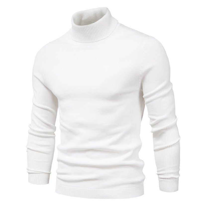 Men's Solid Color Slim Pullover Turtleneck Sweater Winter Casual Tops Clothing - 𝓢𝓱𝓸𝓹𝓵𝓮𝓬𝔂