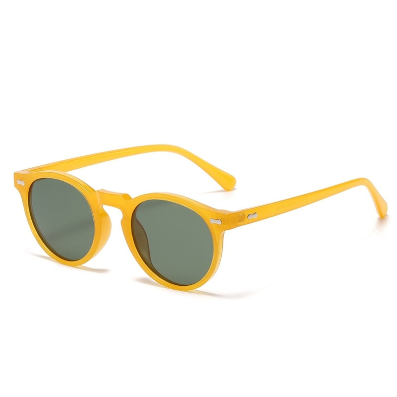 Literary retro round Japanese and Korean fashionable rice nail sunglasses - 𝓢𝓱𝓸𝓹𝓵𝓮𝓬𝔂
