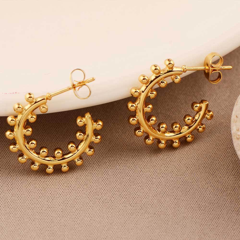 Earrings Exaggerated Trendy Titanium Steel Plated 18K Real Gold - 𝓢𝓱𝓸𝓹𝓵𝓮𝓬𝔂