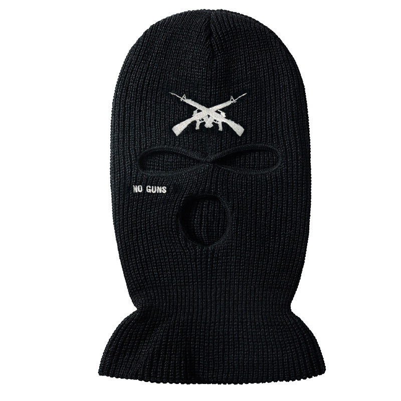Men's Embroidered Three-hole Knitted Hat - 𝓢𝓱𝓸𝓹𝓵𝓮𝓬𝔂