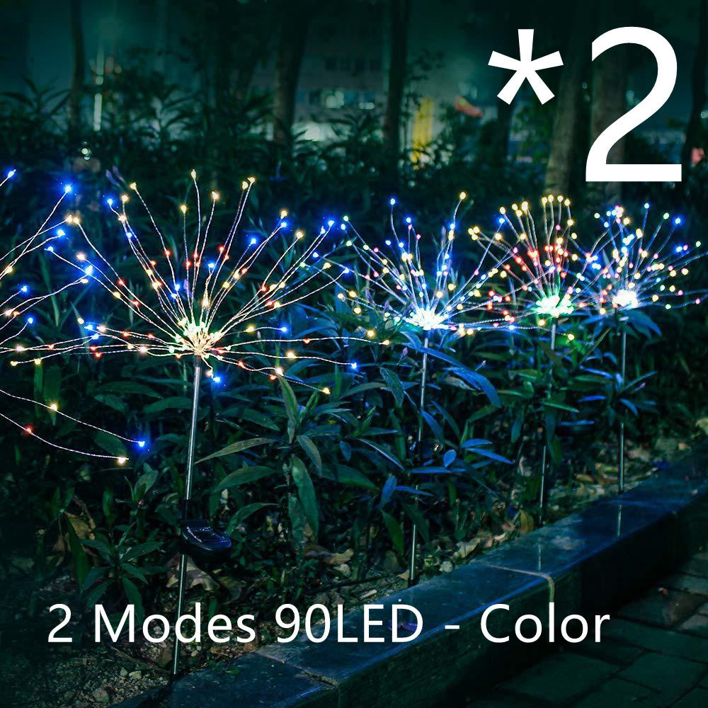 New Ground Plug Solar Fireworks Light LED Light String Copper Wire Outdoor Garden Decoration Star Lights Christmas Lights - 𝓢𝓱𝓸𝓹𝓵𝓮𝓬𝔂