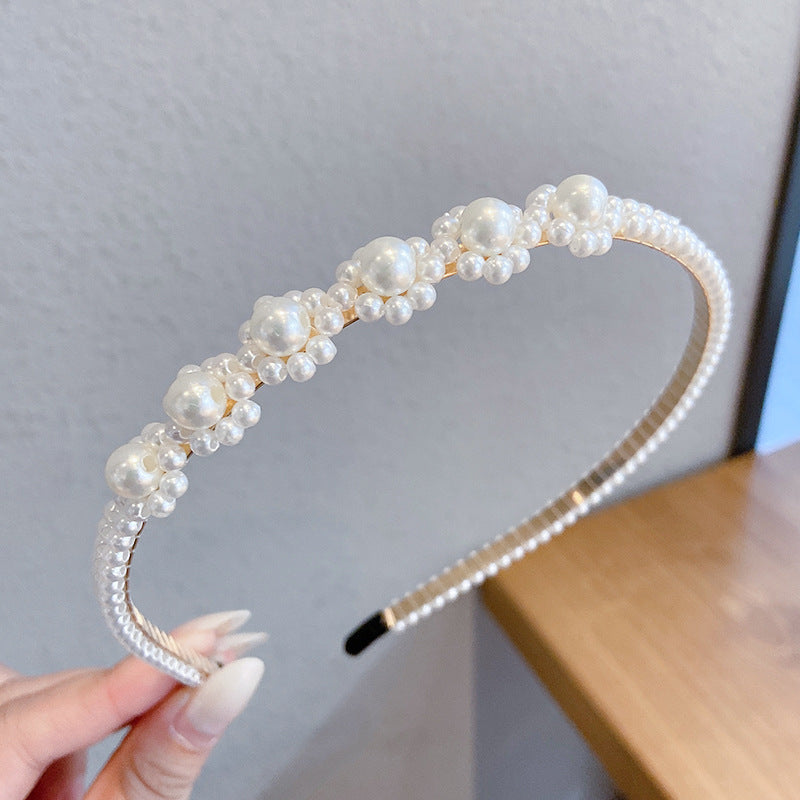 Sen Simple Pearl Thin Headband Hair Accessories Headband - 𝓢𝓱𝓸𝓹𝓵𝓮𝓬𝔂