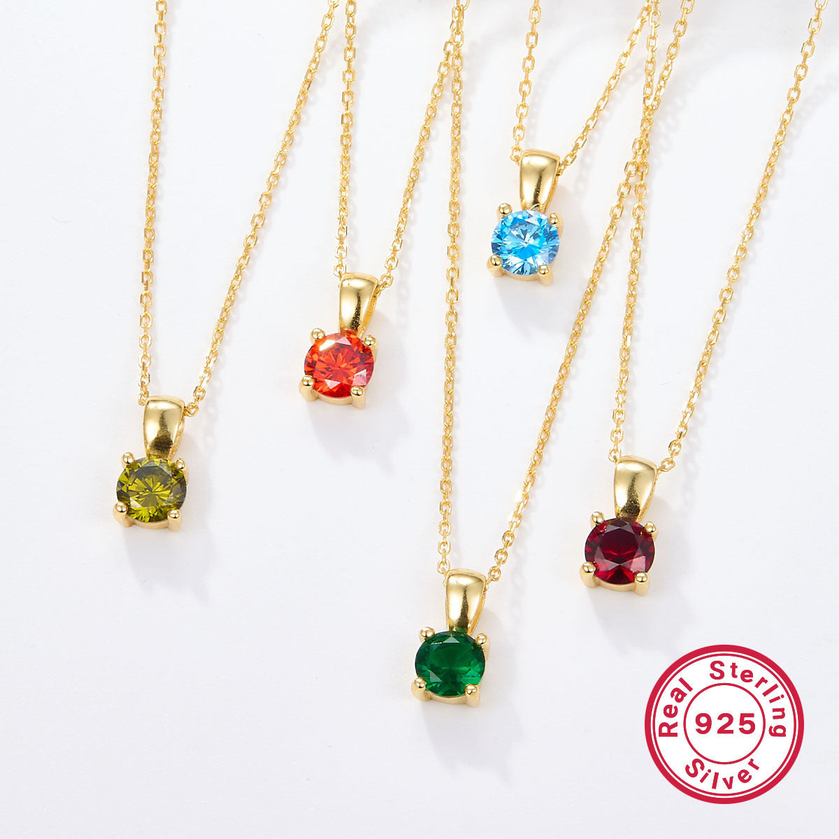 925 Sterling Silver December Birthday Stone Necklace Niche Senior Female - 𝓢𝓱𝓸𝓹𝓵𝓮𝓬𝔂