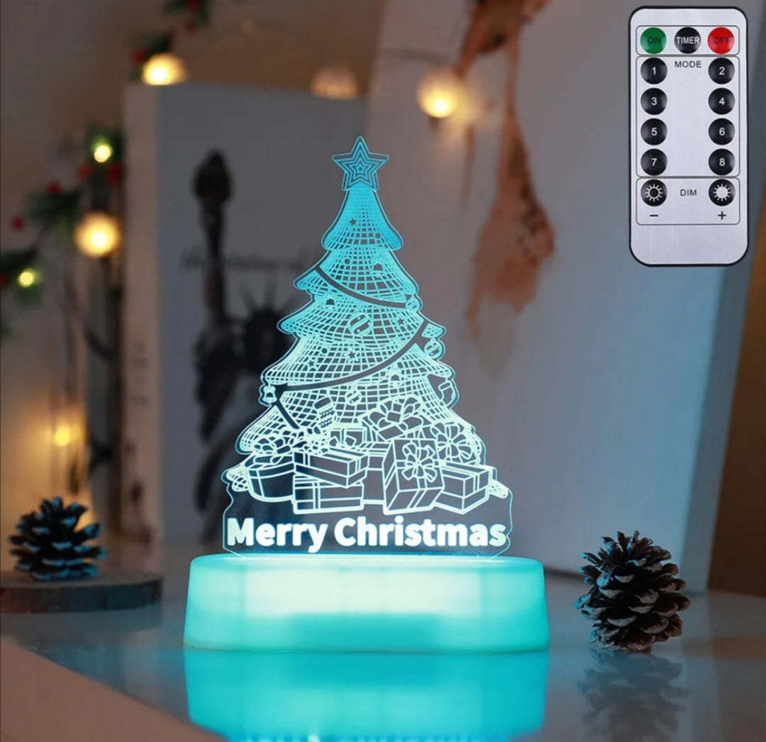 Christmas Decoration 3D Lamp Acrylic LED Night Lights New Year Valentines Day Christmas Kids Gift Christmas Ornaments - 𝓢𝓱𝓸𝓹𝓵𝓮𝓬𝔂