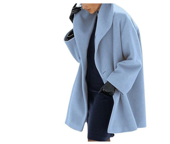 Women's Trendy Clothes Multi-color Round Neck Loose Sweater Woolen Coat Solid Casual Coat For Autumn And Winter - 𝓢𝓱𝓸𝓹𝓵𝓮𝓬𝔂