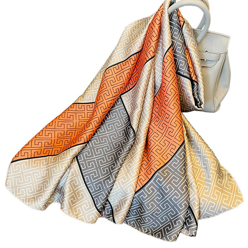Elegant Emulation Silk Scarf Women's Spring And Summer Sun Protection Long - 𝓢𝓱𝓸𝓹𝓵𝓮𝓬𝔂