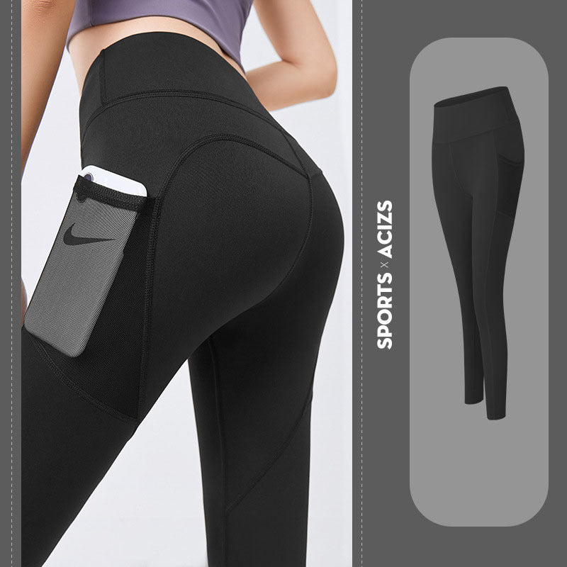 Yoga Pants Women With Pocket Leggings Sport Girl Gym Leggings Women Tummy Control Jogging Tights Female Fitness Pants - 𝓢𝓱𝓸𝓹𝓵𝓮𝓬𝔂