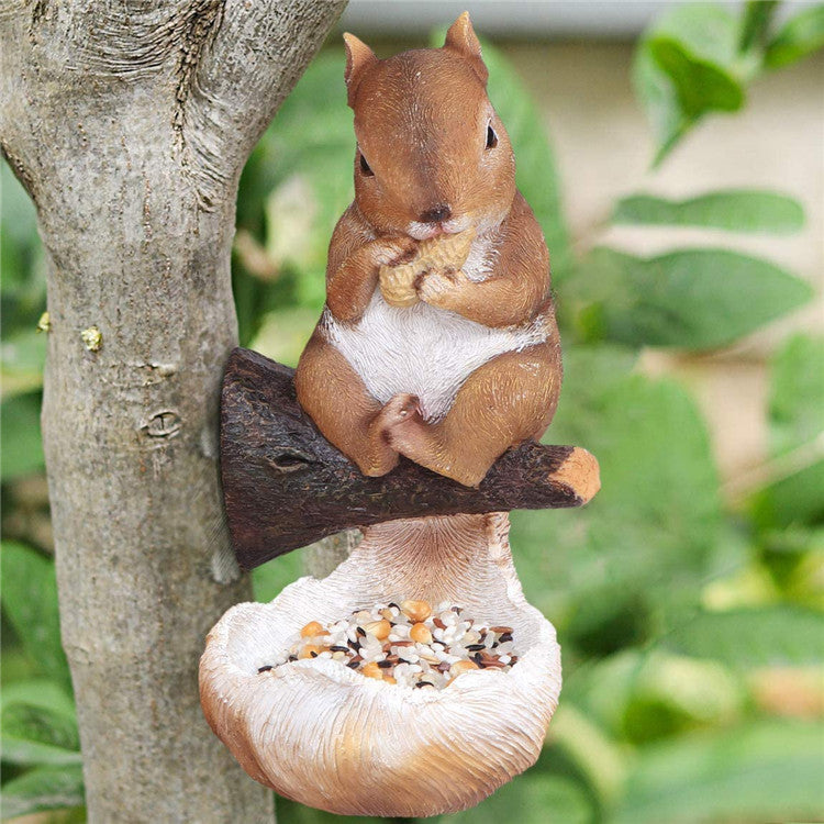 Cute Squirrel Bird Feeder For Garden Decoration - 𝓢𝓱𝓸𝓹𝓵𝓮𝓬𝔂