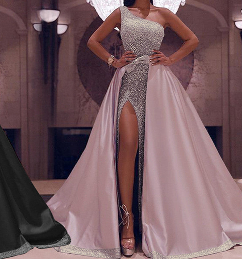 New One-Shoulder Mopping Evening Dress - 𝓢𝓱𝓸𝓹𝓵𝓮𝓬𝔂