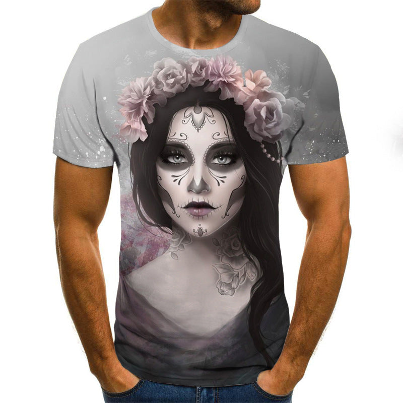 Printed 3DT Shirts Horror Skull Print Short Sleeve T-Shirts For Men And Women - 𝓢𝓱𝓸𝓹𝓵𝓮𝓬𝔂