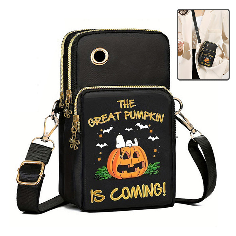 Halloween Pumpkin Pattern Phone Bag Coin Wallet Cute Mini Crossbody Shoulder Bags For Kids Women - 𝓢𝓱𝓸𝓹𝓵𝓮𝓬𝔂