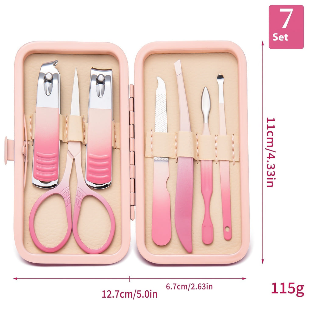 Gradient Color Nail Clippers Suit Stainless Steel Nail Clippers Cuticle Nipper - 𝓢𝓱𝓸𝓹𝓵𝓮𝓬𝔂