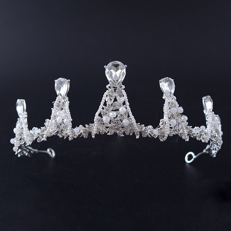 Simple Rhinestone Silver Headband Crown - 𝓢𝓱𝓸𝓹𝓵𝓮𝓬𝔂