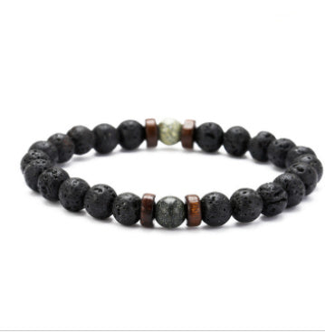 Personality Men's Black Volcanic Stone Bracelet - 𝓢𝓱𝓸𝓹𝓵𝓮𝓬𝔂