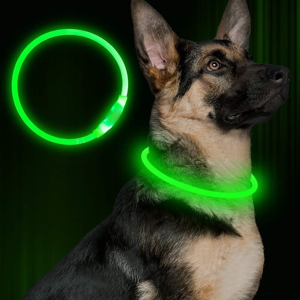 Pet Flashing Collar USB Rechargeable Glowing Necklace Safety Collar Light Up Collars For Night Walking Electric Dog Collar Neon - 𝓢𝓱𝓸𝓹𝓵𝓮𝓬𝔂