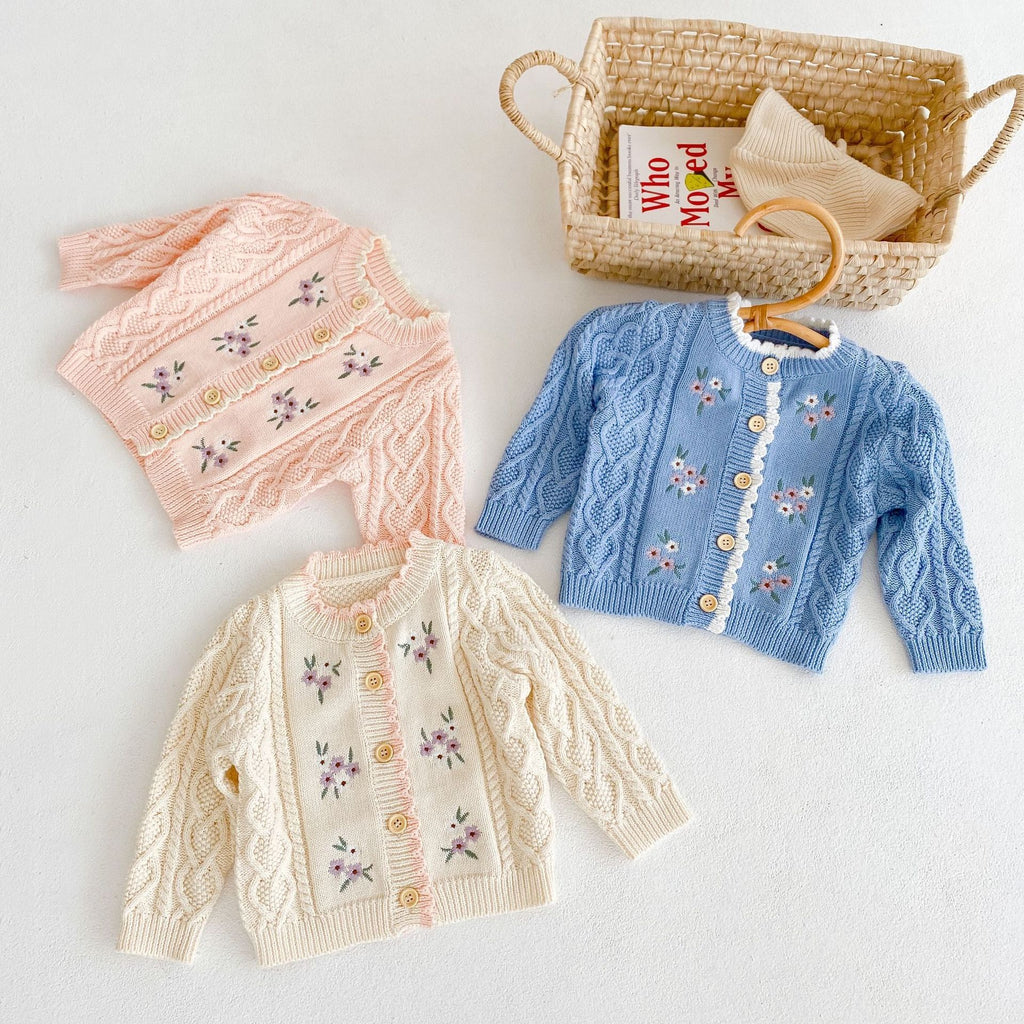 Baby Girl Baby Flower Embroidered Coat - 𝓢𝓱𝓸𝓹𝓵𝓮𝓬𝔂