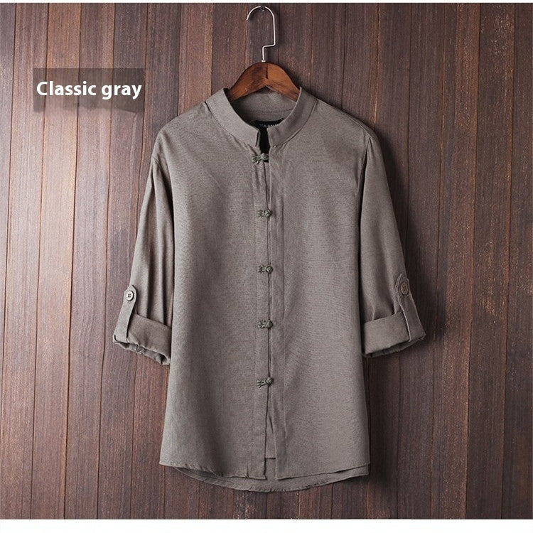 Men's Linen Vintage Plus Size Shirt - 𝓢𝓱𝓸𝓹𝓵𝓮𝓬𝔂