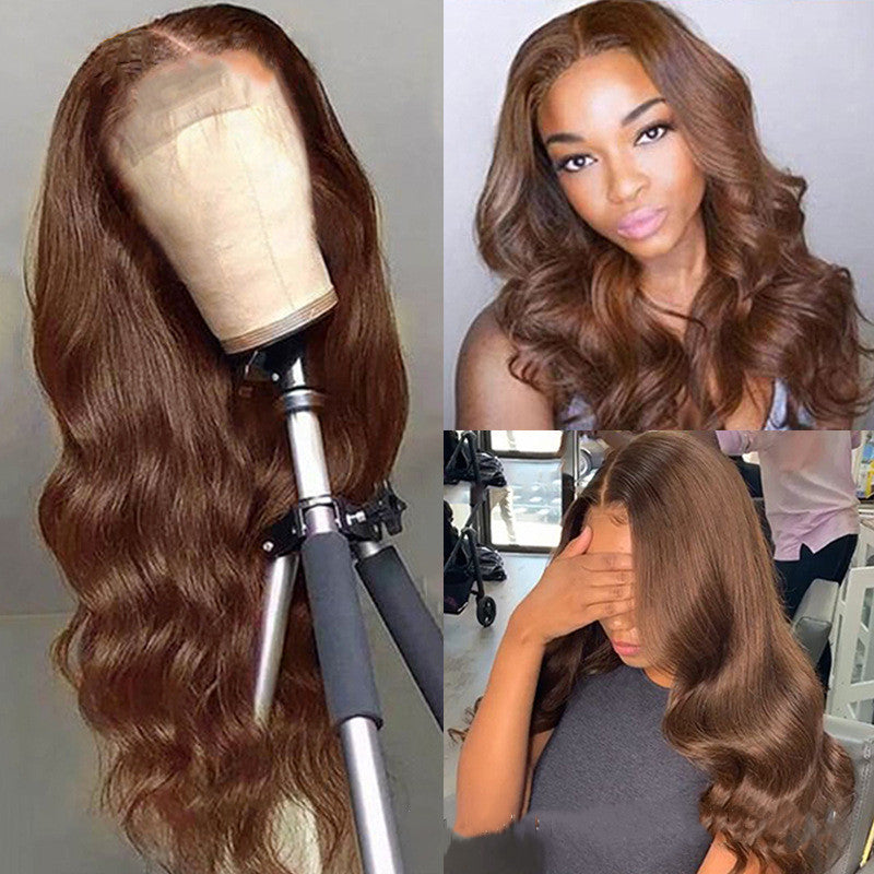 Brown Color Human Hair Wigs Human Hair Wig - 𝓢𝓱𝓸𝓹𝓵𝓮𝓬𝔂