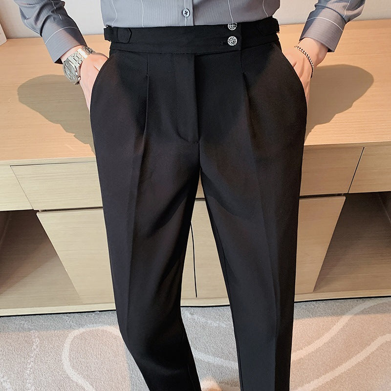 British Style Business Formal Wear Suit Pants Men - 𝓢𝓱𝓸𝓹𝓵𝓮𝓬𝔂