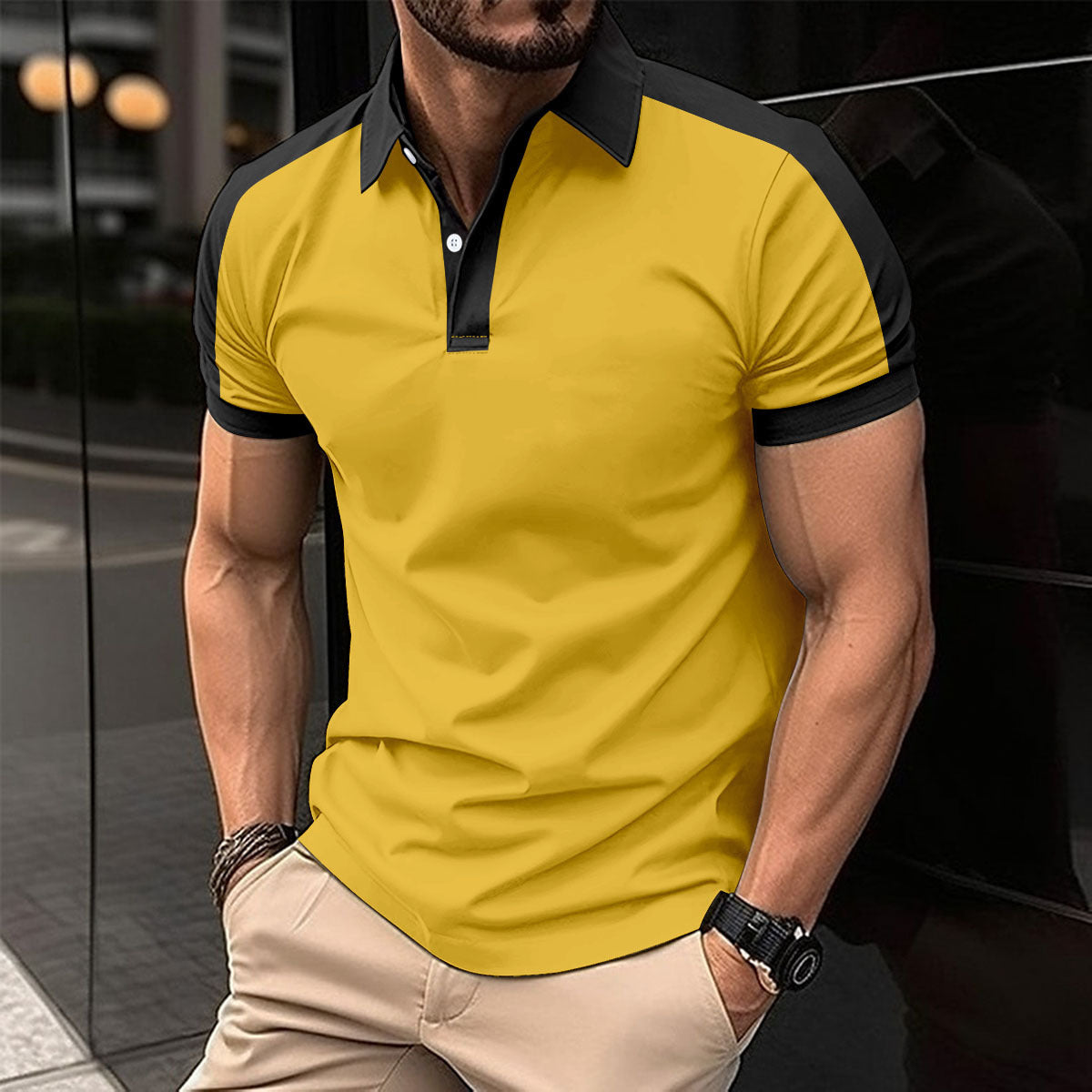 Men's Short Sleeve Business Shirt Summer Casual Polo Shirts - 𝓢𝓱𝓸𝓹𝓵𝓮𝓬𝔂