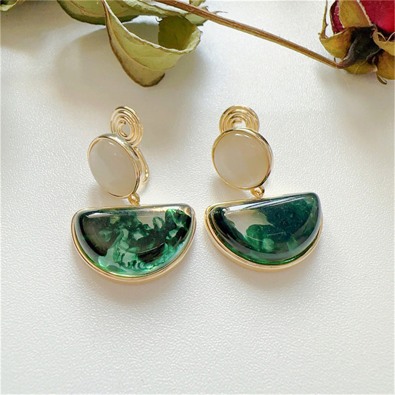 Artistic Retro Irregular Ink Painting Mosquito Coil Ear Clip Without Pierced Ears - 𝓢𝓱𝓸𝓹𝓵𝓮𝓬𝔂