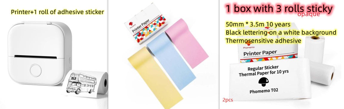 Portable Mini Thermal Label Printer Home Photo Printer Student Wrong Question Printer Bluetooth-compatible Mini Label Printer Price Tag - 𝓢𝓱𝓸𝓹𝓵𝓮𝓬𝔂