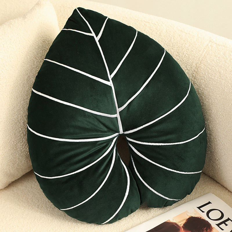 Green Plant Pillow Home Philodendron - 𝓢𝓱𝓸𝓹𝓵𝓮𝓬𝔂