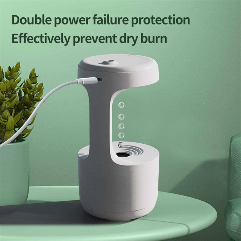 Bedroom Anti-Gravity Humidifier With Clock Water Drop Backflow Aroma Diffuser Large Capacity Office Bedroom Mute Heavy Fog Household Sprayer - 𝓢𝓱𝓸𝓹𝓵𝓮𝓬𝔂