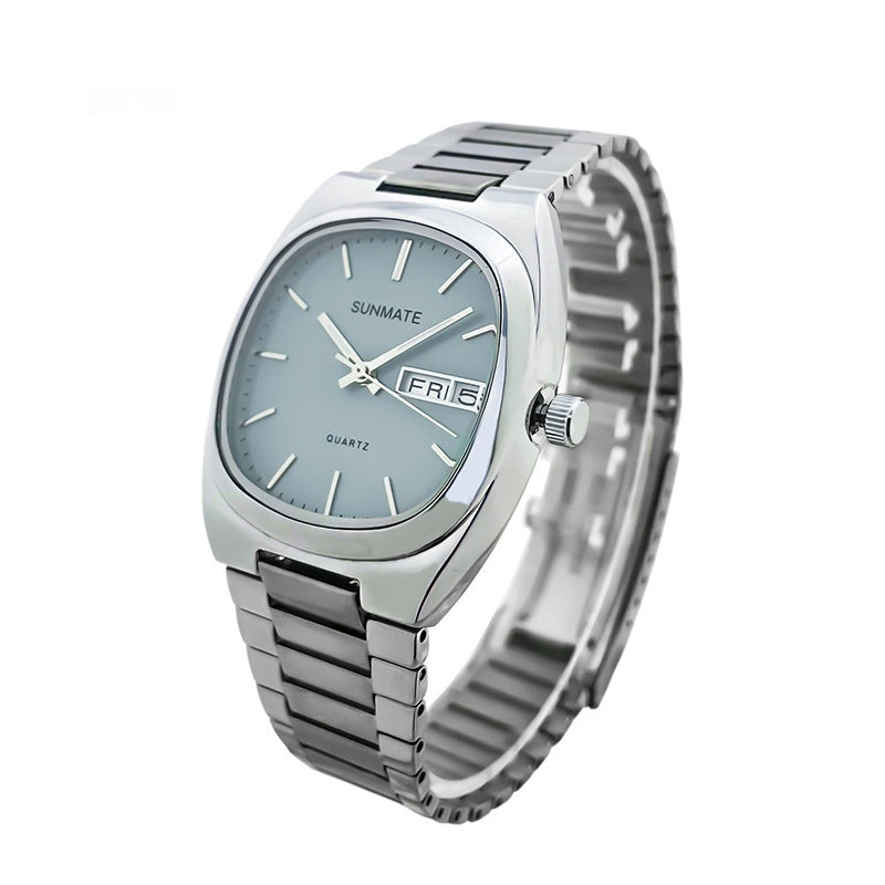Fashion Simple Square White Shell Steel Belt Quartz Watch - 𝓢𝓱𝓸𝓹𝓵𝓮𝓬𝔂