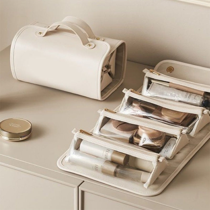 New Folding Cosmetic Bag Large Capacity Portable Handbag Waterproof Travel Storage Washing Bag For Women - 𝓢𝓱𝓸𝓹𝓵𝓮𝓬𝔂