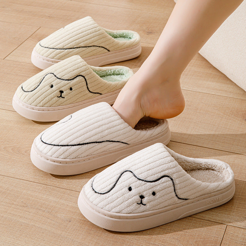 Striped Cat Slippers Indoor Couple Non-slip Floor Bedroom Slipper Winter Warm Plush House Shoes Women Men - 𝓢𝓱𝓸𝓹𝓵𝓮𝓬𝔂