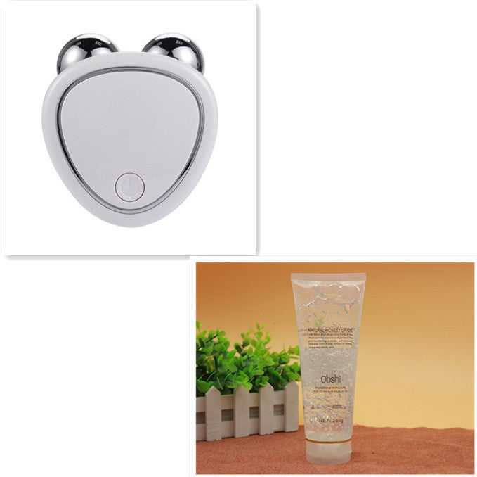 Portable Facial Micro-current Beauty Instrument For Lifting Thinning And Reducing Edema With Double Roller Massager - 𝓢𝓱𝓸𝓹𝓵𝓮𝓬𝔂