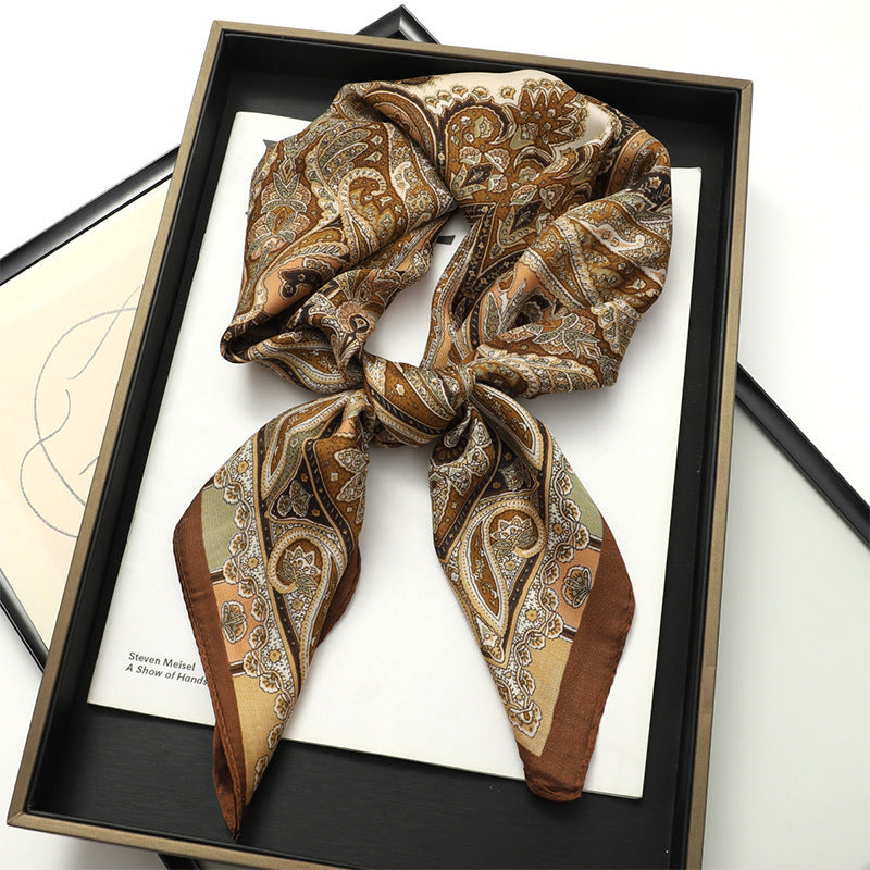 Artificial Silk Striped High-grade Korean Style Stylish Beach Arm Bag Silk Scarf - 𝓢𝓱𝓸𝓹𝓵𝓮𝓬𝔂