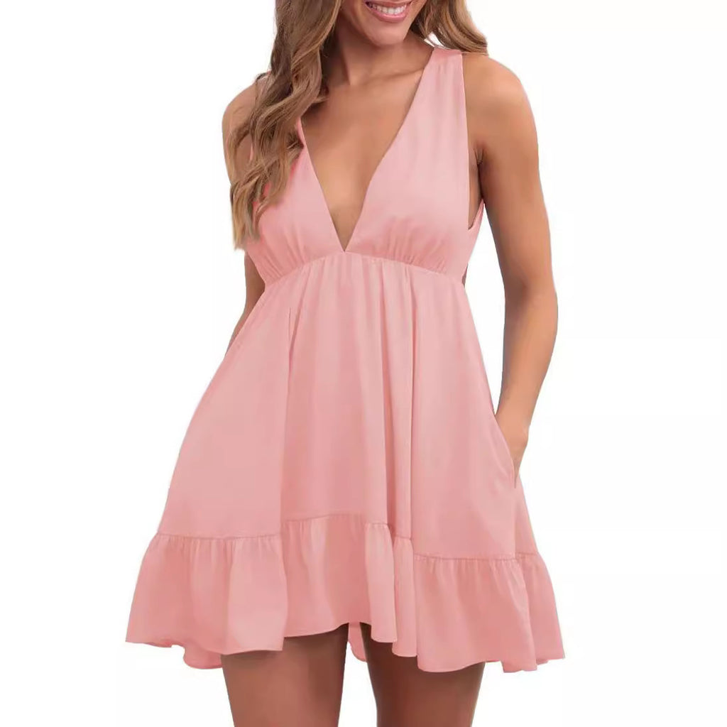 Backless Sleeveless Sling Dress Women - 𝓢𝓱𝓸𝓹𝓵𝓮𝓬𝔂