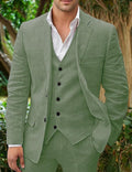 Linen Business Casual Suit Men's Suit Wedding Banquet - 𝓢𝓱𝓸𝓹𝓵𝓮𝓬𝔂