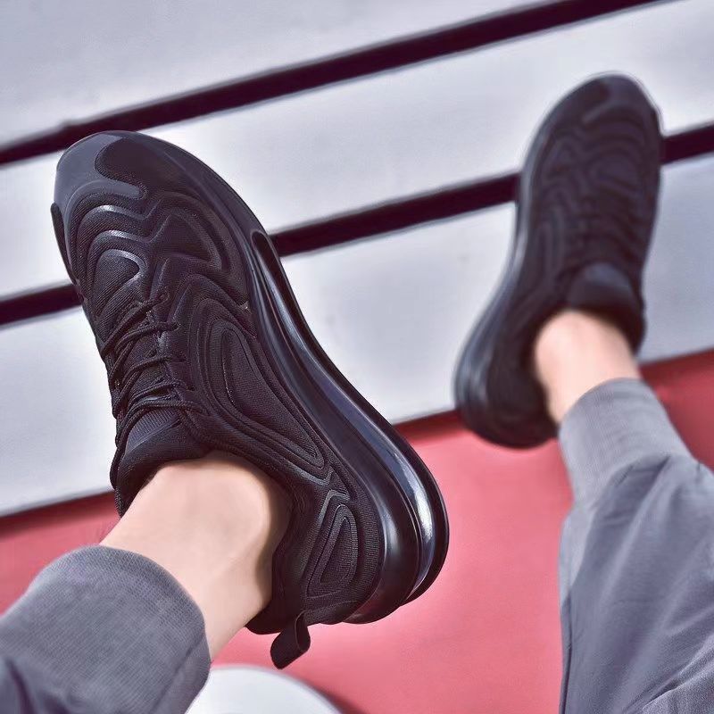 Casual Air Cushion Black Shoes Men Outdoor Breathable  Lace-up Sneakers Running Sports Shoes - 𝓢𝓱𝓸𝓹𝓵𝓮𝓬𝔂