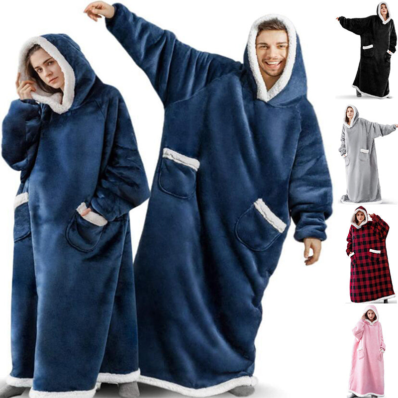 Winter TV Hoodie Blanket Winter Warm Home Clothes Women Men Oversized Pullover With Pockets - 𝓢𝓱𝓸𝓹𝓵𝓮𝓬𝔂