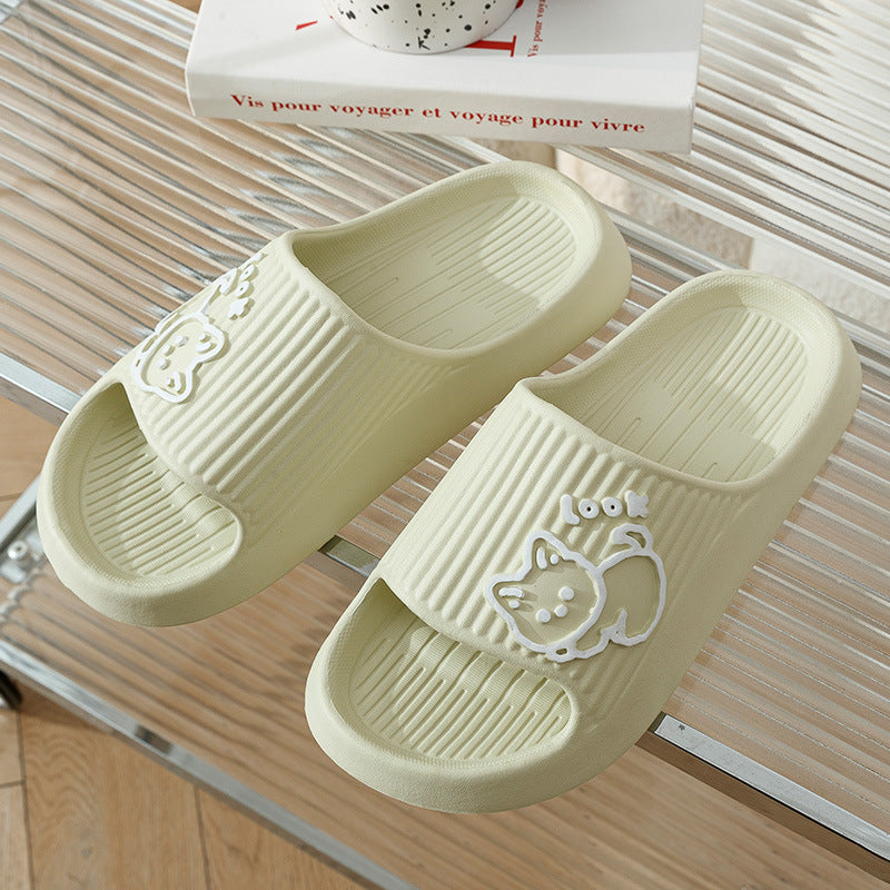 Cute Cat Slippers Summer Women Home Shoes Bath Thick Platform Non-Slip Slides Indoor Outdoor - 𝓢𝓱𝓸𝓹𝓵𝓮𝓬𝔂
