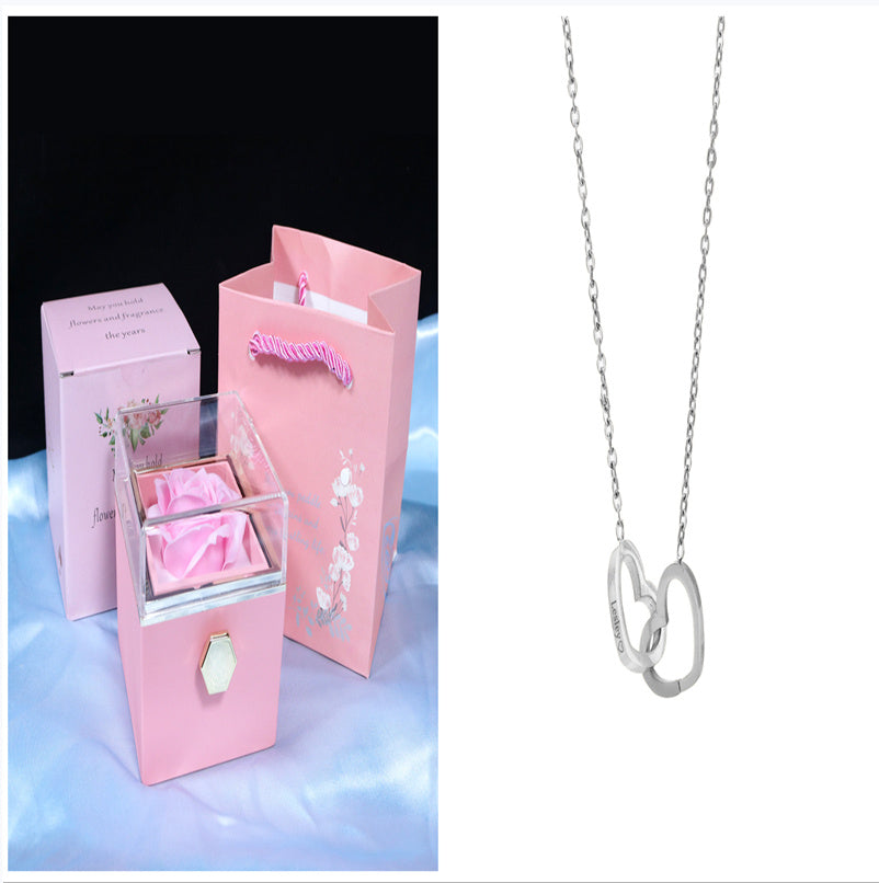 Rotating Soap Flower Rose Gift Box Creative Rotating Rose Jewelry Packaging Box Valentine's Day Gift For Women - 𝓢𝓱𝓸𝓹𝓵𝓮𝓬𝔂