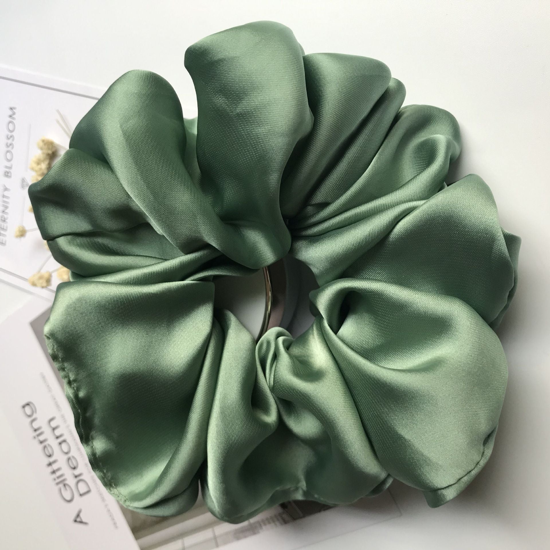 Oversized Smooth Satin Large Intestine Circle Hair Tie - 𝓢𝓱𝓸𝓹𝓵𝓮𝓬𝔂