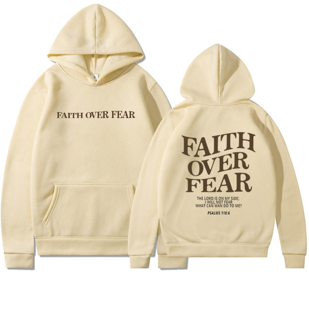 Faith Over Fear Christian Hoodie Christian Sweatshirt Jesus Hoodie Trendy Hoodie Bible Verse Shirt Unisex Aesthetic Clothes - 𝓢𝓱𝓸𝓹𝓵𝓮𝓬𝔂