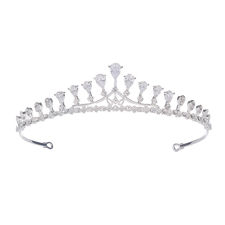 Simple Rhinestone Silver Headband Crown - 𝓢𝓱𝓸𝓹𝓵𝓮𝓬𝔂