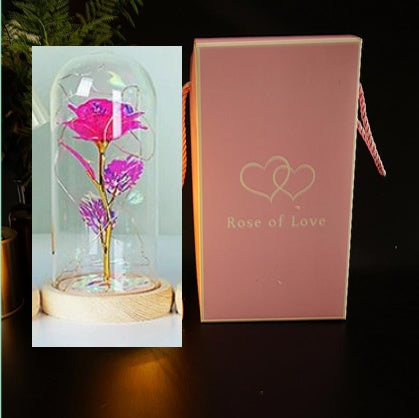 Enchanted Forever Rose Flower in Glass LED Light Christmas Decoration - 𝓢𝓱𝓸𝓹𝓵𝓮𝓬𝔂