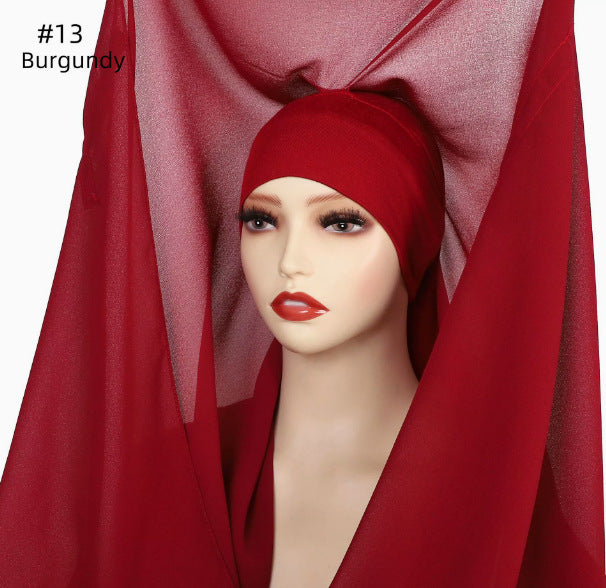 Lazy Chiffon Convenient Headscarf Magnetic Buckle Fixed - 𝓢𝓱𝓸𝓹𝓵𝓮𝓬𝔂