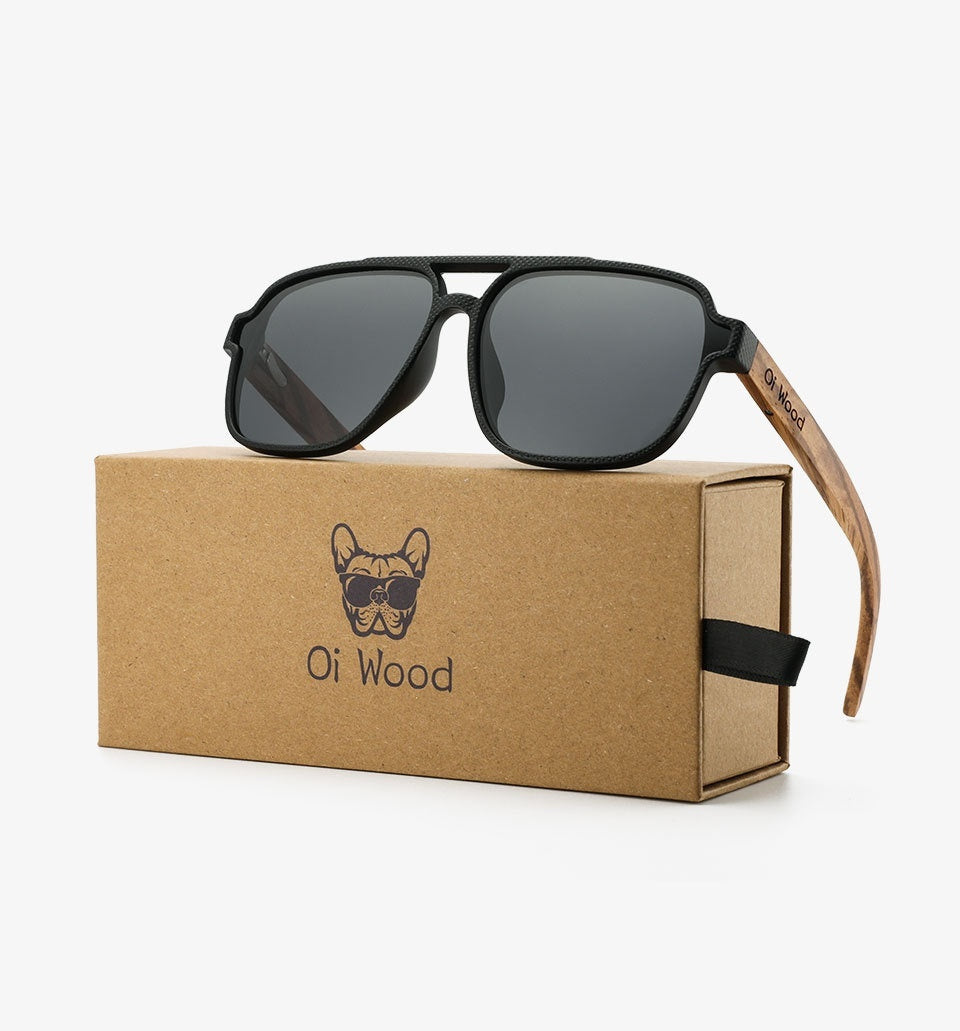 Wooden Sunglasses Polarized Sun Protection Vintage Sunglasses - 𝓢𝓱𝓸𝓹𝓵𝓮𝓬𝔂