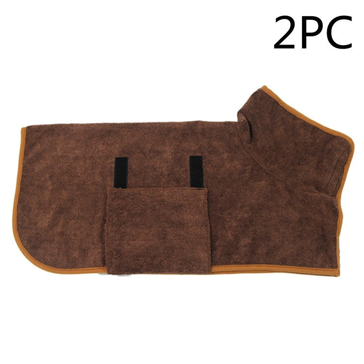 Absorbent Pet Bathrobe With Waist-wrapped Microfiber - 𝓢𝓱𝓸𝓹𝓵𝓮𝓬𝔂