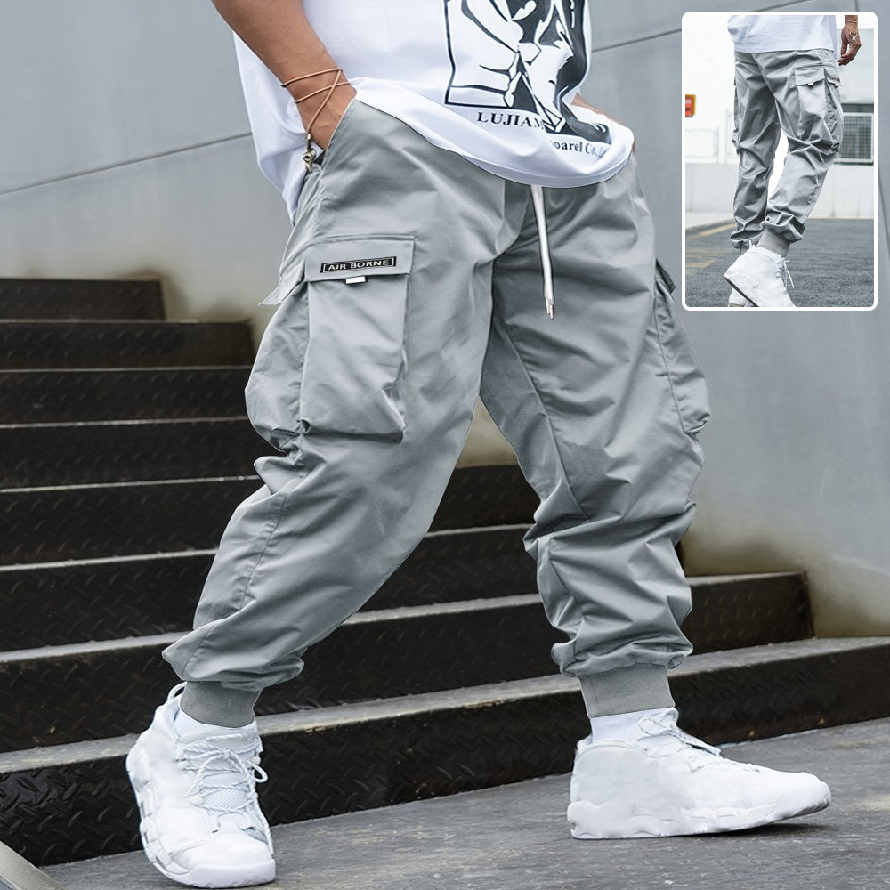 Multi-pocket Cargo Pants Men's Casual Hip-Hop Drawstring Trousers Outdoor Streetwear Sports Pant - 𝓢𝓱𝓸𝓹𝓵𝓮𝓬𝔂