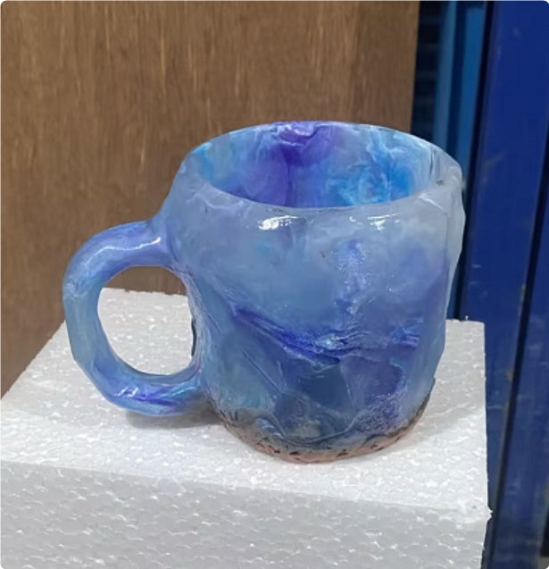 400ml Resin Mineral Crystal Coffee Mugs With Handles Elegant Fake Mineral Crystal Cup For Workplace Home Decor Christmas Gift Kitchen Gadgets - 𝓢𝓱𝓸𝓹𝓵𝓮𝓬𝔂